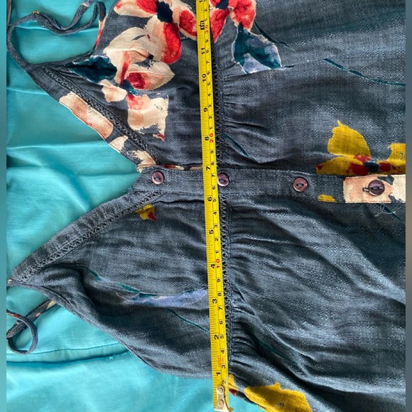 Rip Curl blue maxi dress small with button front - Picture 6 of 6